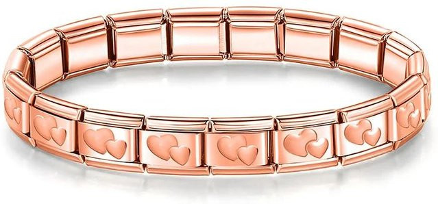 Hapiship Armband Edelstahl, Roségold, Stern Herz Schmetterling, Damen - Bild 1