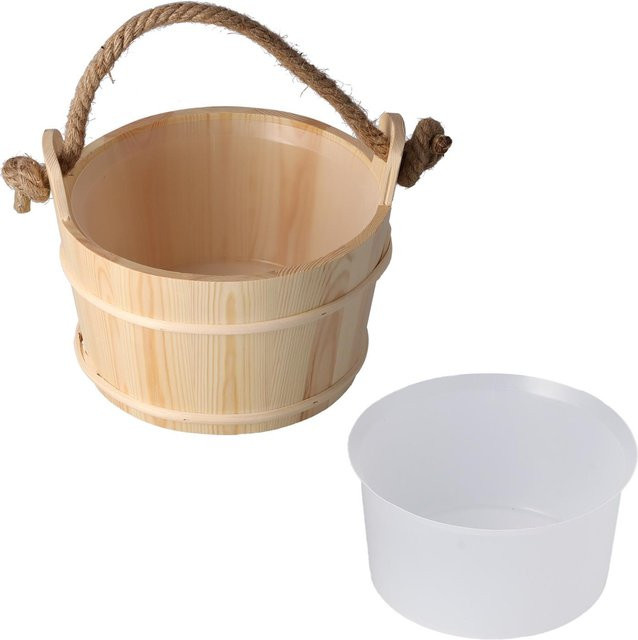 Aimo Saunaeimer aus Holz mit Schöpfkelle, 6 Liter, beige - Bild 1