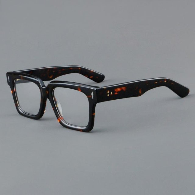 Korrektionsbrille Damen, Vollrand, Acetat, quadratisch, braun - Bild 1