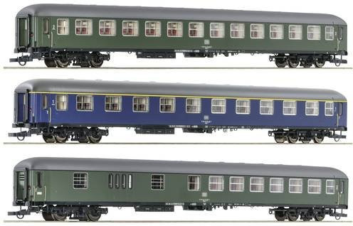 Roco 3er-Set H0 Hispania-Express der DB Schnellzug in Ozeanblau und Beige - Bild 1