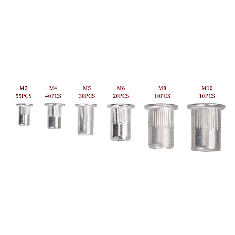 JERBOR Aluminium Flachkopf-Nietmuttern Set mit Kappe in Silber - Bild 4