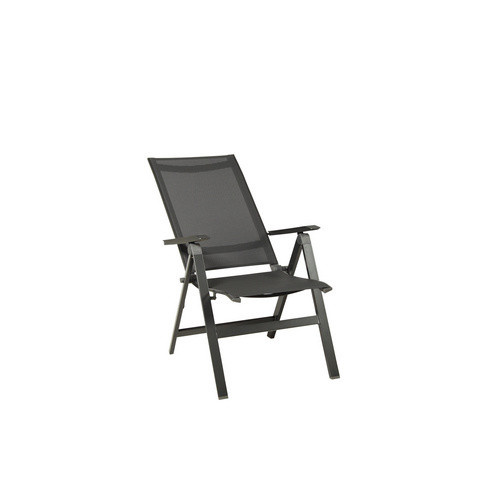 Acamp Klappsessel Urban Anthrazit-Carbon aus Aluminium mit Textilene-Gewebe, H x B x T: 112 x 60 x 60 cm - Bild 4