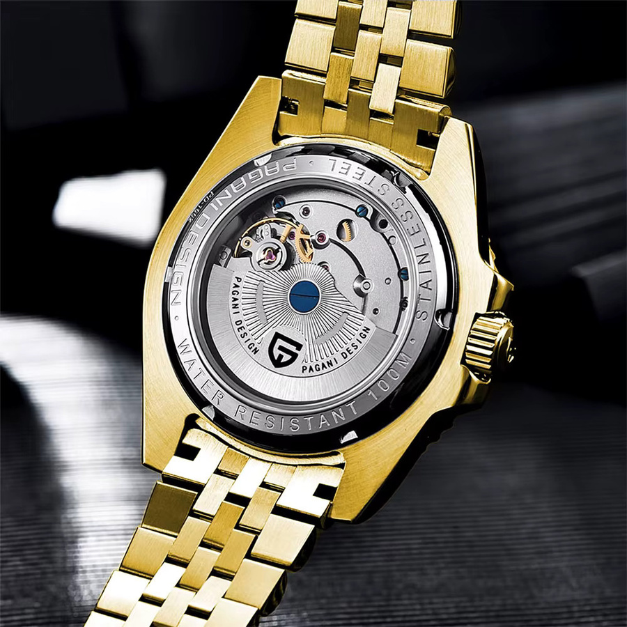Pagani Design GMT Armbanduhr, Automatik, Edelstahl, Gold, 40 mm, Herren - Bild 5
