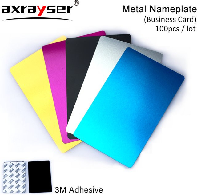 100 Stück Axrayser Aluminium Legierung Metall Typenschild Rohlinge in 5 Farben für Laser Gravur und Kennzeichnung - Bild 1