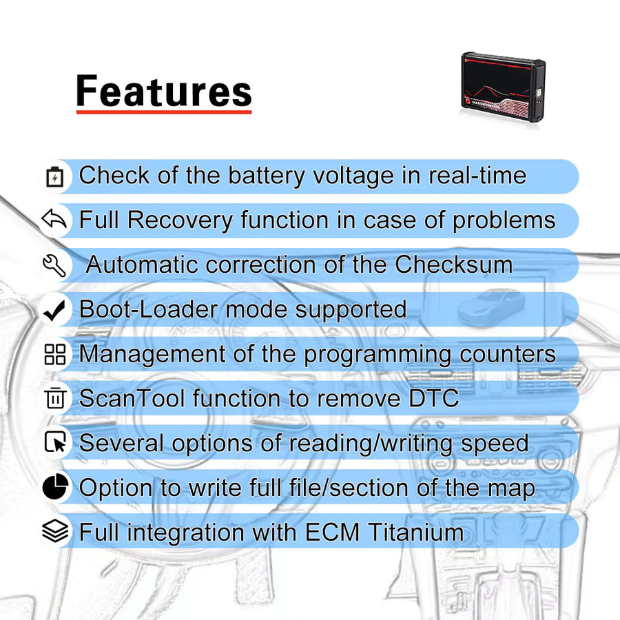 EKETOOL KESS V2.80 ECU Programmierer mit OBD2 Anschluss und roter PCB - Bild 1