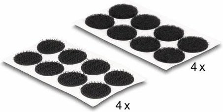 Delock Klettpunkte Dots Pads Schwarz 64 Stück - Bild 1