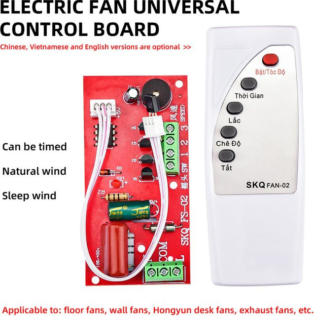Diymore Universal Fan Fernbedienung Modifikations-Platine mit Steuerung und Motherboard in Beige und Rot - Bild 1