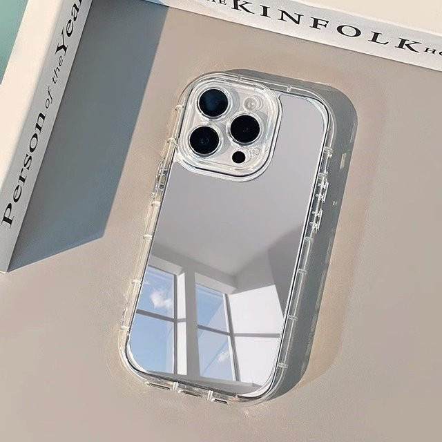 Transparente Stoßfeste Handyhülle mit Make-up-Spiegel für Apple iPhone 11 bis iPhone 17 Pro Max und weitere Modelle - Bild 1