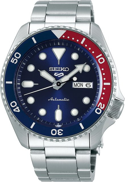 Seiko Armbanduhr Automatik, Edelstahl, Blau, 43 mm, Herren - Bild 1