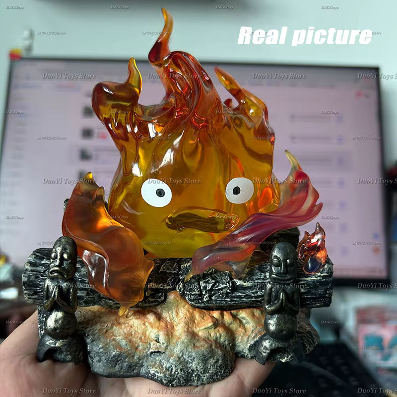 Bandai Calcifer Anime Figur aus PVC und Kunstharz in Weiß und Orange, Höhe: 12 cm - Bild 3