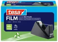 tesa Tischabroller ECONOMY RECYCLED Spar-Set in Schwarz mit einer Rolle Tesafilm (klar) - Bild 2