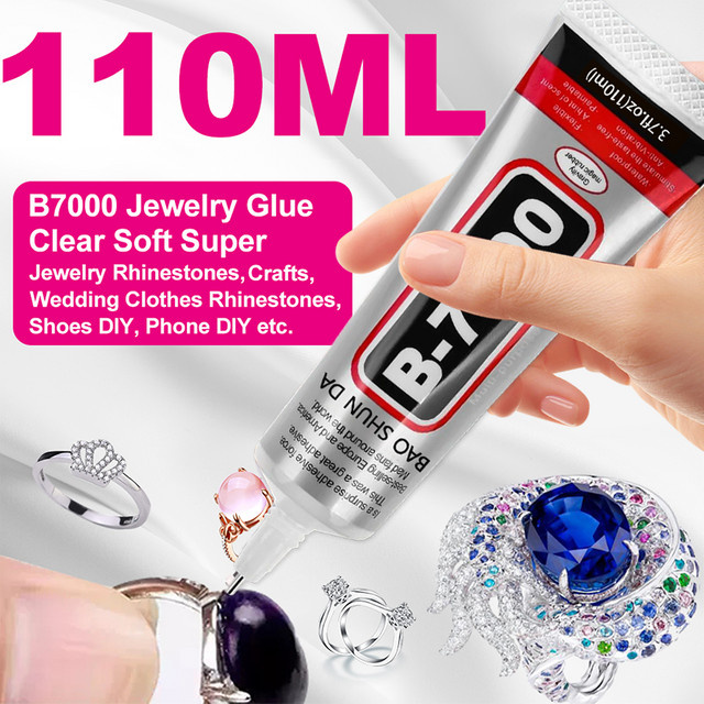 B7000 Mehrzweck-Industriekleber transparent wasserfest für Schmuck Handyhüllen und Glasdisplays - Bild 1