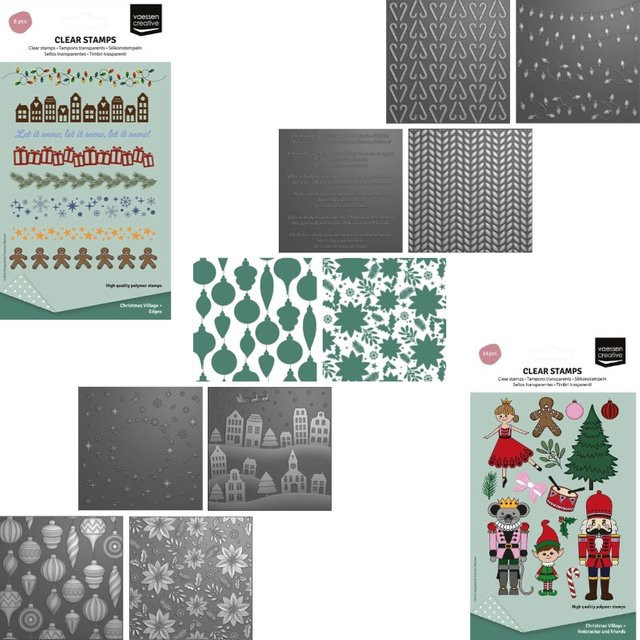 Schneelandschaftsmuster Stanzformen und Prägevorlagen für Scrapbook und DIY-Dekoration in Multicolour - Bild 1