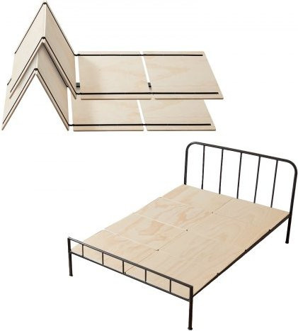 VEVOR Bunkie Board Full Size faltbare Bettlatten aus Holz in Naturholz, 8-teiliges Set zur Matratzenunterstützung - Bild 1