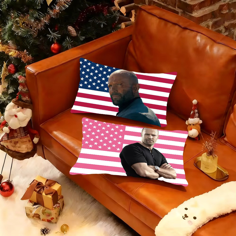 Potdemiel Kissenbezug mit amerikanischer Flagge, rechteckig, mehrfarbig - Bild 2