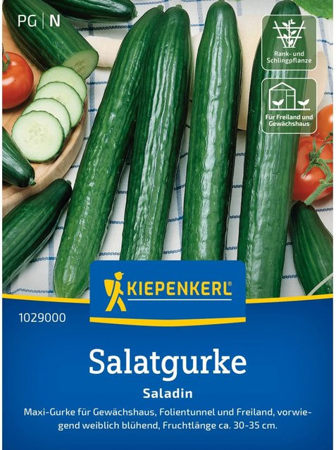 Kiepenkerl Salatgurke Saladin Gemüsesamen grün - Bild 1