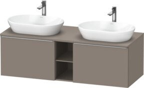 Duravit Waschtischunterschrank D-Neo in Grau, Wandhängend, B/T/H: 140 x 55 x 45,9 cm - Bild 1