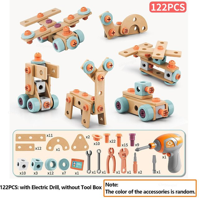 Binchi Kinder Werkzeugset DIY Mutternmontage, Spielzeug-Set, ab 3 Jahre - Bild 1
