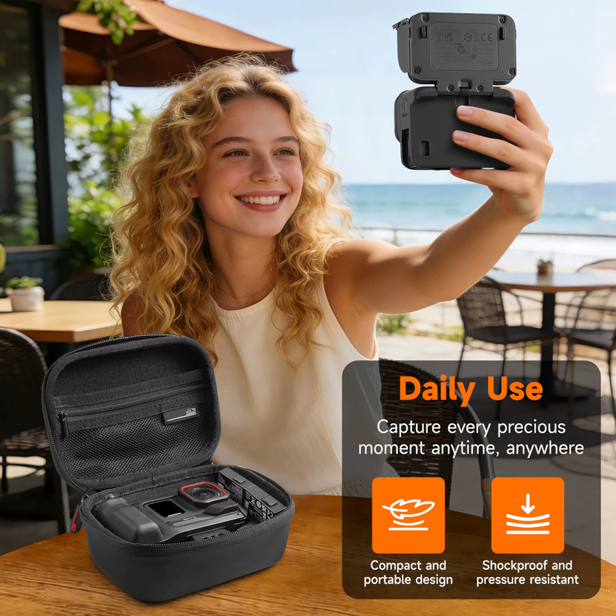 STARTRC Kamera-Tragetasche in Schwarz für Insta360 Ace Pro 2 und ACE Pro Xplore Grip Pro Bundle, Hartschalen-Reisetasche zur Aufbewahrung von Akku und Zubehör - Bild 4