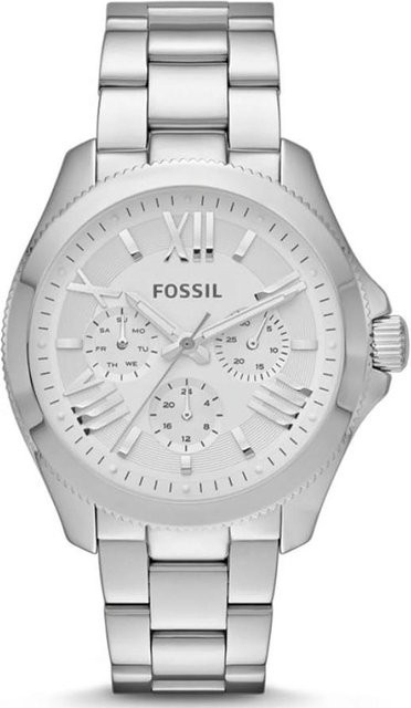 Fossil Chronograph Armbanduhr, Edelstahl, Quarz, Silber, Damen - Bild 1