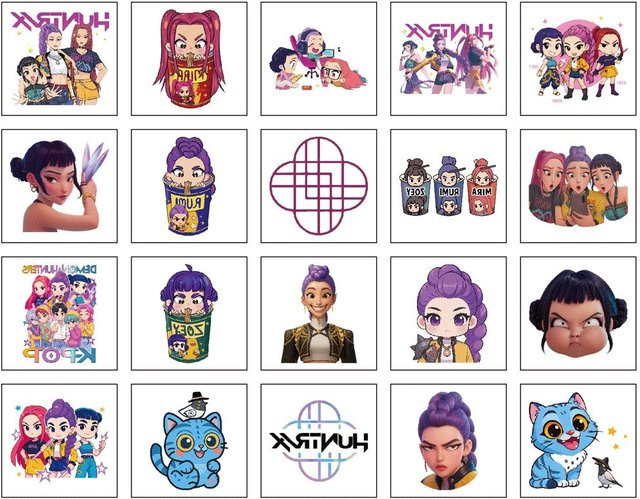 Discover Intime Kpop Dämonenjäger Tattoo Aufkleber, 20-teiliges Set - Bild 1
