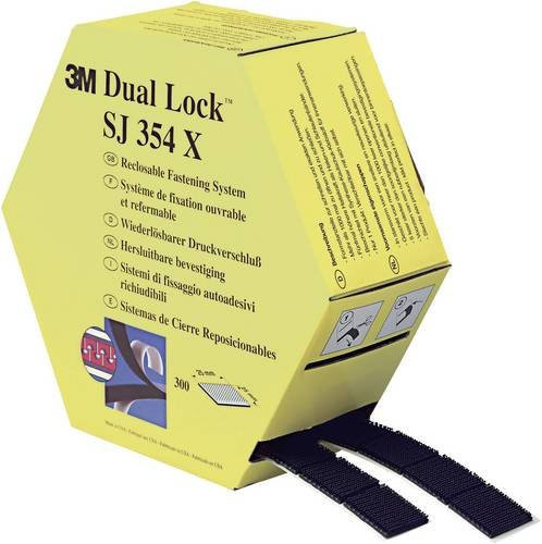 3M SJ354X Dual Lock Klettband zum Aufkleben Pilzkopf Schwarz Länge: 7500 mm, Breite: 25 mm - Bild 1