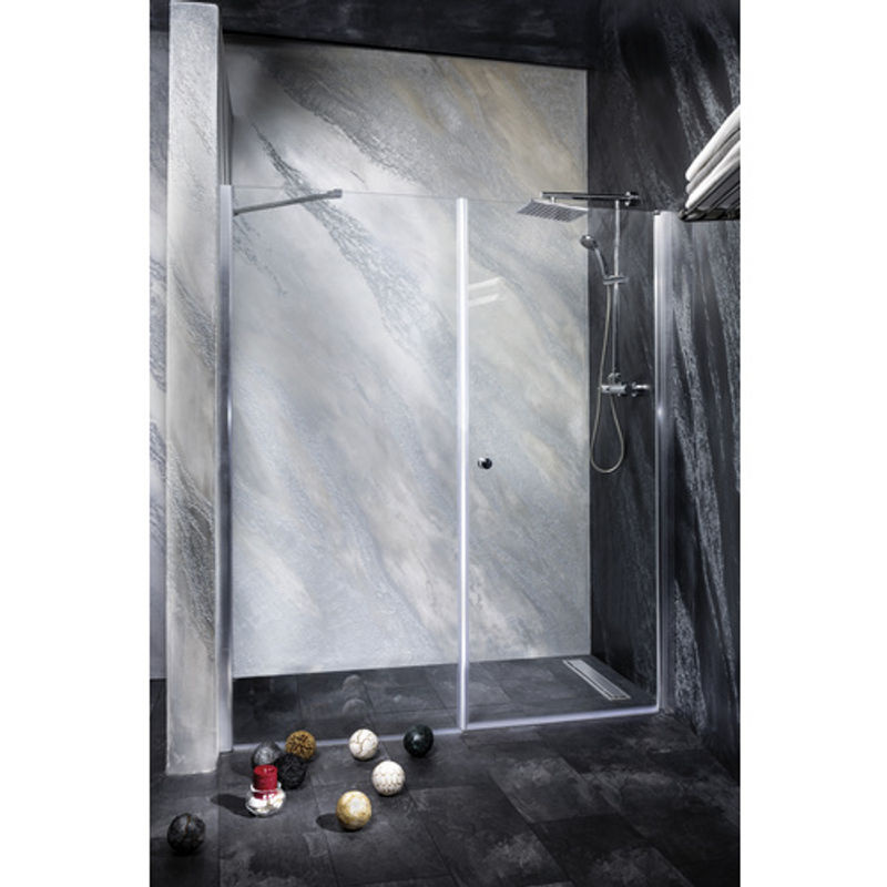 Sanotechnik Brava Schwenktür aus Glas in Silber und Transparent, B/H: 85 x 195 cm - Bild 2