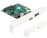 Delock USB-Erweiterungskarte PCI Express x4 mit 1 x USB 10 Gbps Type-C und 1 x USB 10 Gbps Typ-A Buchse (90107) - Bild 1