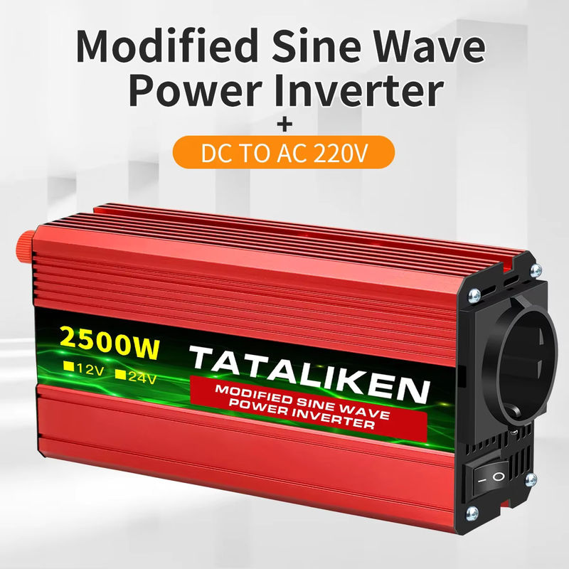 TATALIKEN Wechselrichter 12 V DC zu 220 V AC mit modifizierter Sinuswelle und Spannungsanzeige in Rot - Bild 3