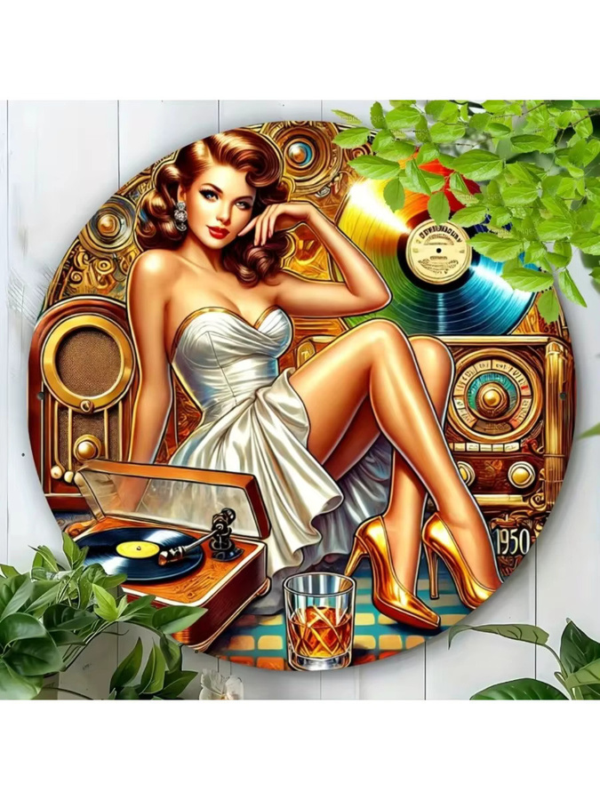 CIFBUY Retro Aluminiumschild als 2D Wandkunst für Innen- und Außenbereiche, B/H: 20 x 20 cm - Bild 6