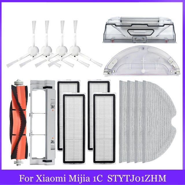 Dreame Ersatzteil-Set für Xiaomi Mijia 1C/STYTJ01ZHM T1 und F9 Roboterstaubsauger mit HEPA-Filter, Hauptbürste und Mop-Tuch in Weiß - Bild 1