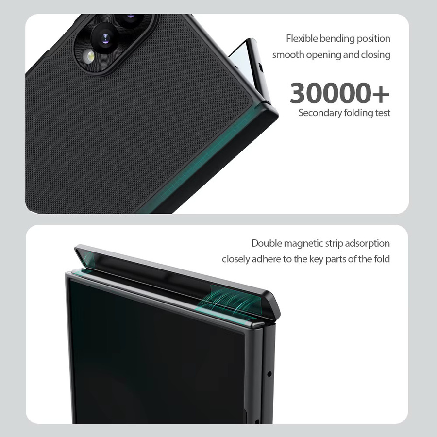 NILLKIN MagSafe Hülle für Samsung Galaxy Z Fold 8, stoßfeste magnetische Rückabdeckung in Schwarz - Bild 4