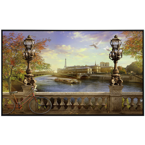 papermoon EcoHeat Infrarotheizung Panorama von Paris, Matt-Effekt, bunt, B/H/T: 80 x 60 x 6 cm - Bild 2