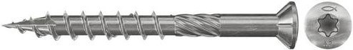 Fischer Terrassenschrauben aus Edelstahl mit Torx-Antrieb, Farbe: Silber, Menge: 100 Stück, Durchmesser: 5 mm, Länge: 80 mm - Bild 1