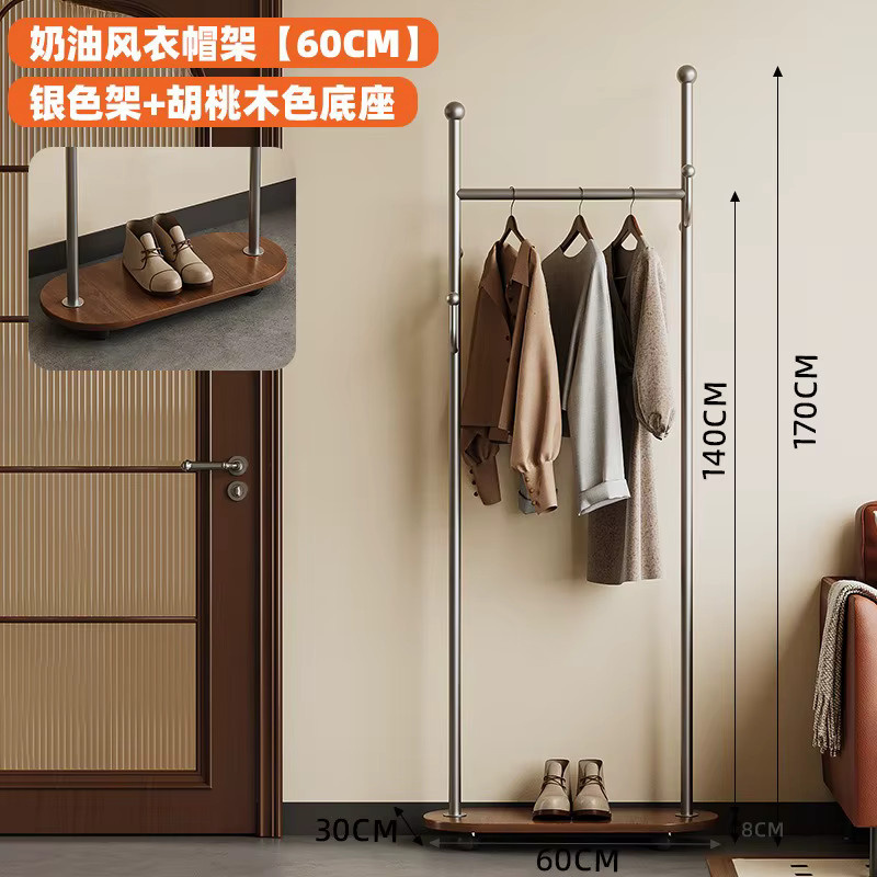 LIUSHADUOLA Garderobe im Mittelalter-Stil aus Massivholz und Metall in Weiß und Silber - Bild 2