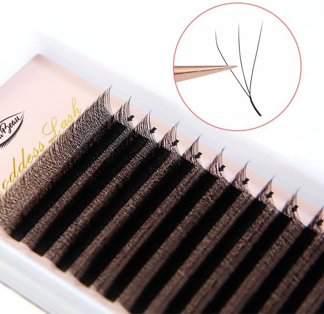 JB Jeyelabeau Goddess W Shape Eyelash Extension, 3D 4D Premade Volume Fan Lashes, Faux Mink, 8-15mm Mix - Bild 1