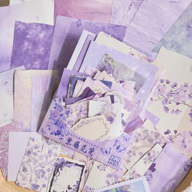 100 Blatt Retro Farbverlauf-Bastelpapier in Multicolour für Journal, Scrapbook und DIY-Projekte - Bild 1