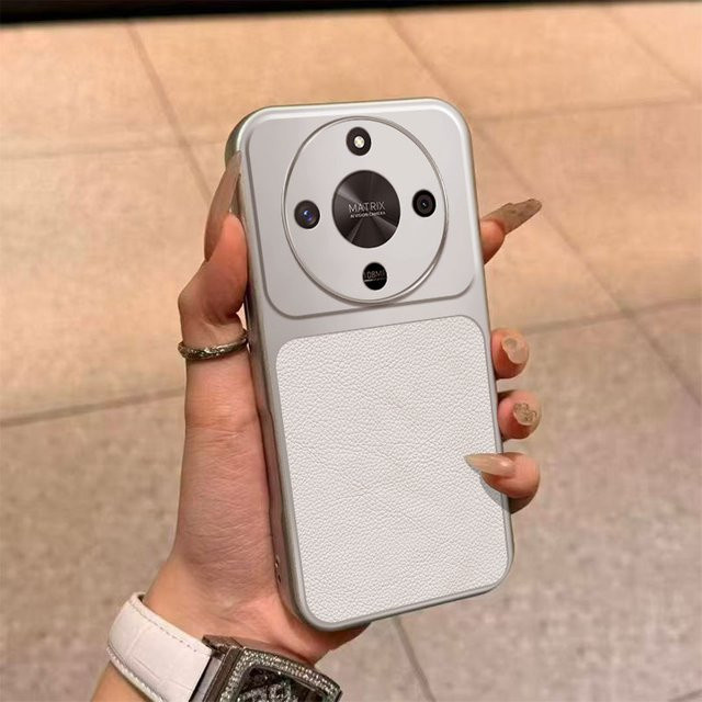 Premium PU-Lammleder Handyhülle für Huawei Honor X9B Magic6 Lite X50 GT Pro in Silber, Weiß und Schwarz - Bild 1