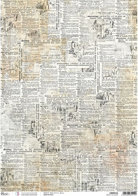 Motiv-Strohseide News in Grau und Multicolour, A3 Papier - Bild 1