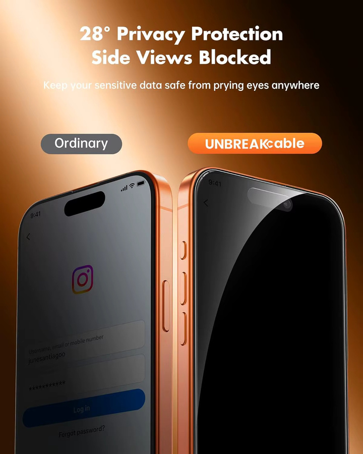 2 Stück Blickschutzfolie Anti-Spy aus gehärtetem Glas für Apple iPhone 17, iPhone 16 Pro Max und iPhone 16 Pro Max Air - Bild 2