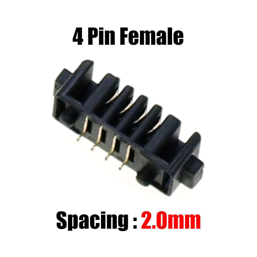 Cltgxdd 10 Stück Klinge Batterieanschluss Stecker Set mit 2,0 mm und 2,5 mm Rastermaß, männlich und weiblich, Schwarz - Bild 2