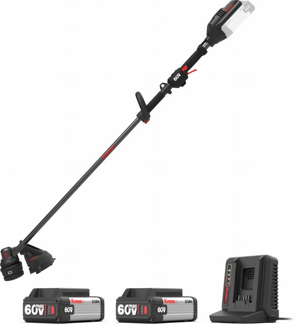 Gardena Akku-Rasentrimmer KG160E 60V Motorsense Komplettset mit 2 Akkus und 1 Doppelladegerät, Schnittbreite: 38 cm - Bild 1