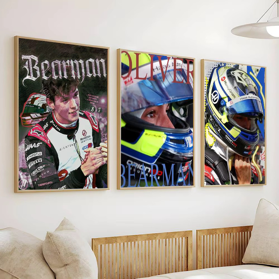 O-oliver Racing B-Bearman Wandbild Selbstklebender Wasserdichter Kunst Aufkleber in Mehrfarbig - Bild 5