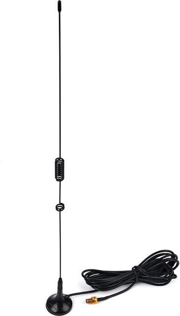 YNIBST Dual Band VHF UHF Amateurfunk-Antenne mit magnetischer Basis für Kenwood und BaoFeng Walkie Talkie, Schwarz, SMA-Buchse - Bild 1