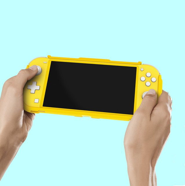 Dobe Schutzhülle TNS-19121 für Nintendo Switch Lite in Gelb mit integriertem Ständer und Platz für 4 Spielkassetten - Bild 1