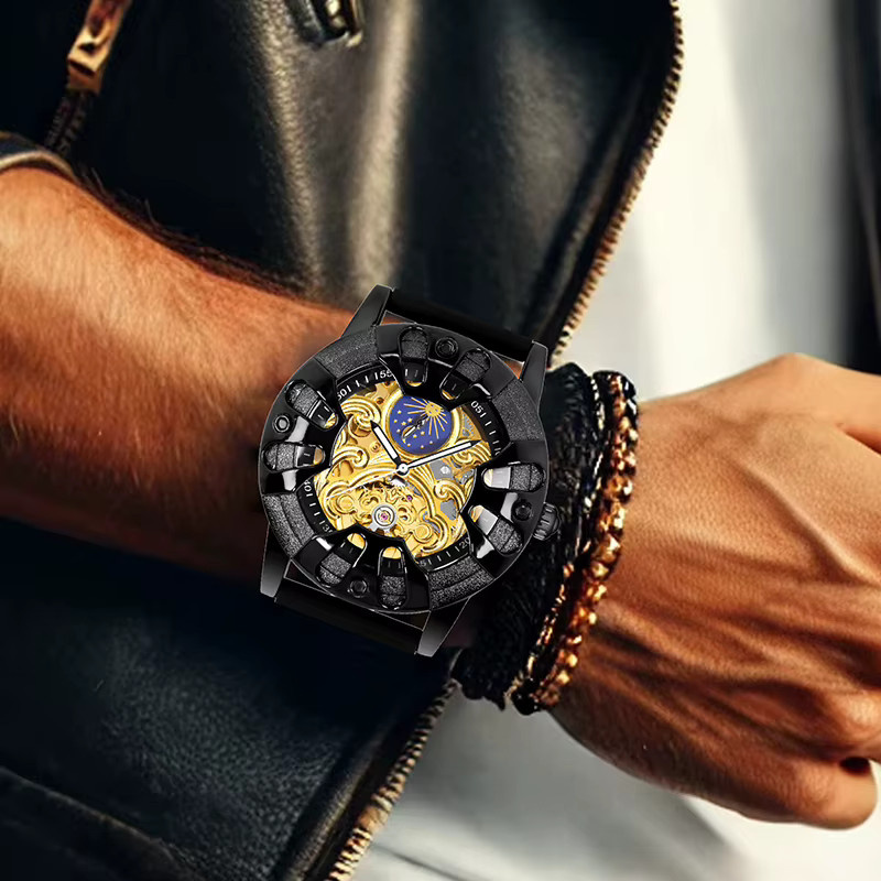 CAROTIF Armbanduhr, Automatik, Edelstahl, Gold, Herren - Bild 4