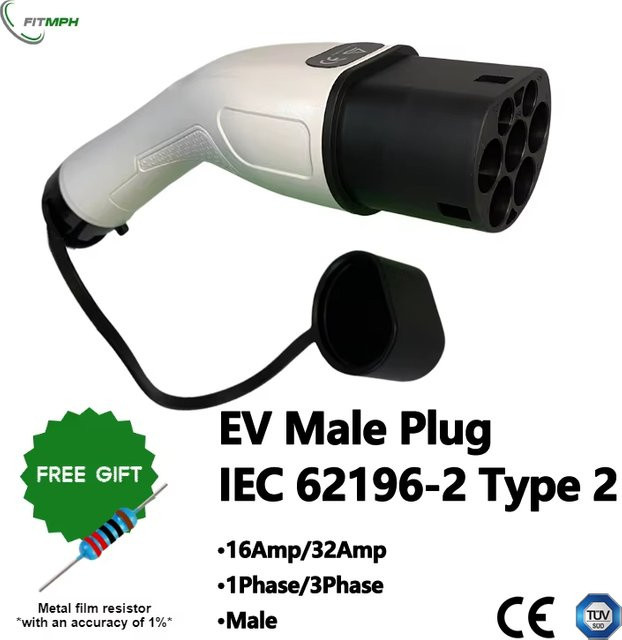 FITMPH Typ 2 EV-Ladestecker IEC 62196-2 Anschluss Wasserdicht und Langlebig als Ersatzteil - Bild 1