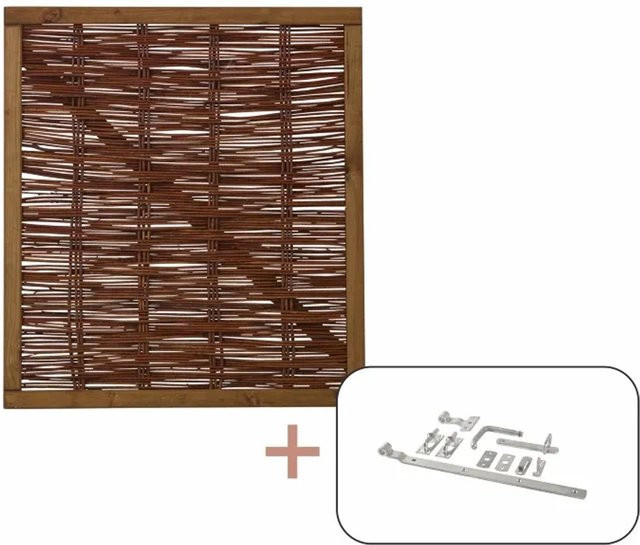 Tor Weide Luxus ölbehandelt Braun B: 90 cm, H: 100 cm - Bild 1