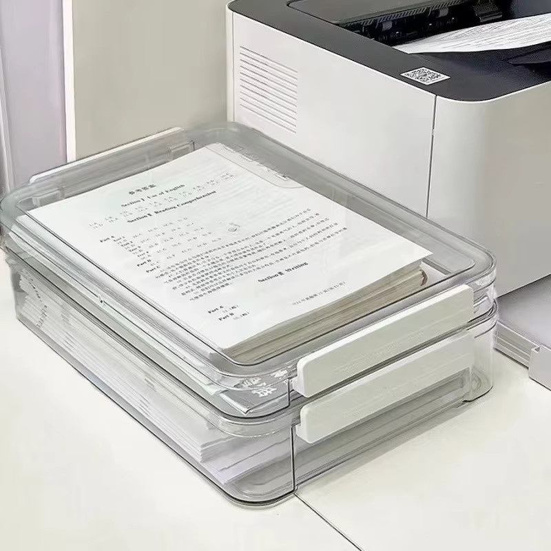 Transparente Akten-Sortierbox aus Kunststoff für A4-Dokumente und Zertifikate - Bild 2