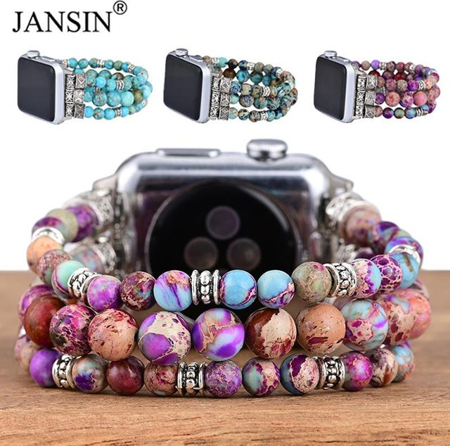Jansin Armband für Apple Watch, Perlen, Damen, bunt - Bild 1